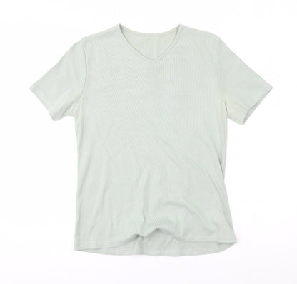 Womens UK Size 12 Preworn Green Basic T-Shirt