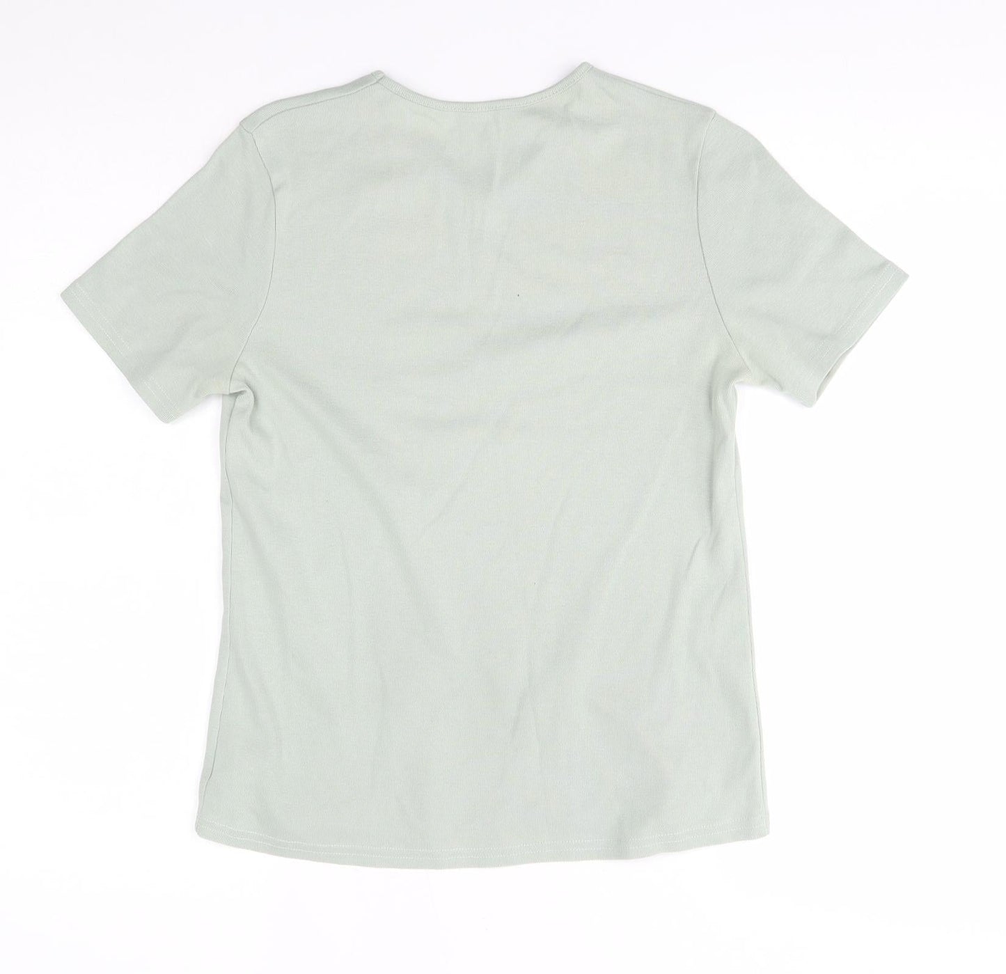 Womens UK Size 12 Preworn Green Basic T-Shirt
