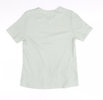Womens UK Size 12 Preworn Green Basic T-Shirt