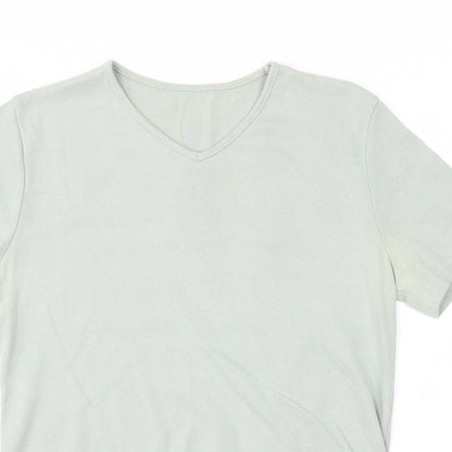 Womens UK Size 12 Preworn Green Basic T-Shirt