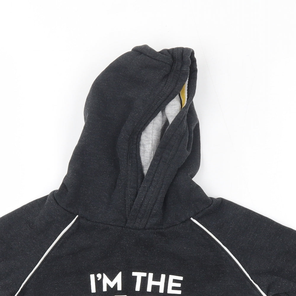 Matalan Boys Black   Pullover Hoodie Size 2-3 Years  - I'm the boss