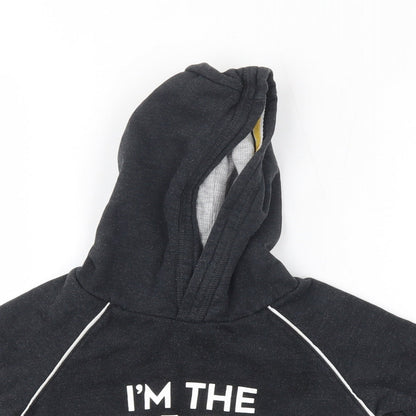 Matalan Boys Black   Pullover Hoodie Size 2-3 Years  - I'm the boss