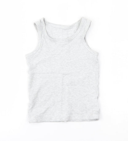 Additional front view of F&F boys’ grey basic tank, size 5-6, years