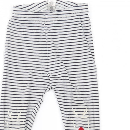 George Girls Grey Striped   Pyjama Pants Size 2-3 Years