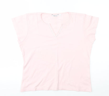 Womens UK Size L M&Co Pink Pullover Jumper