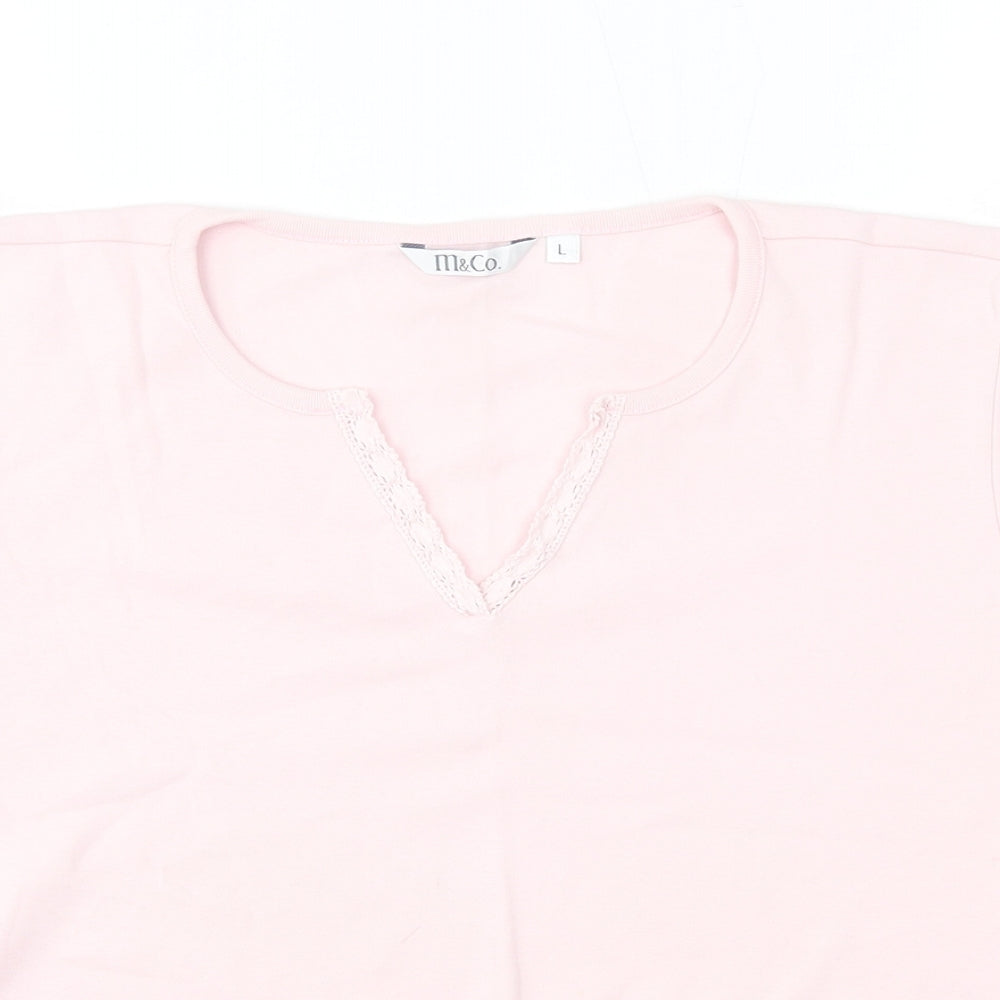 Womens UK Size L M&Co Pink Pullover Jumper