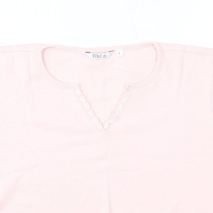 Womens UK Size L M&Co Pink Pullover Jumper