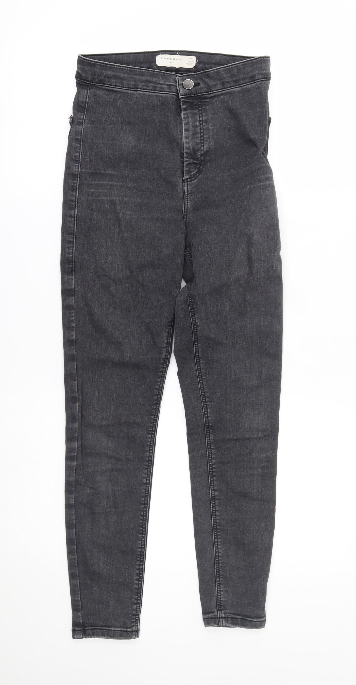 Topshop Womens Grey   Skinny Jeans Size 28 in L30 in