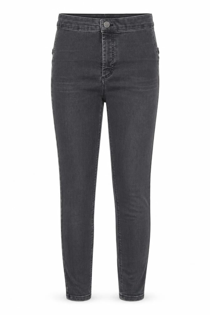 Front view of Topshop women’s grey skinny jeans, size UK 28, in, 30-inch leg