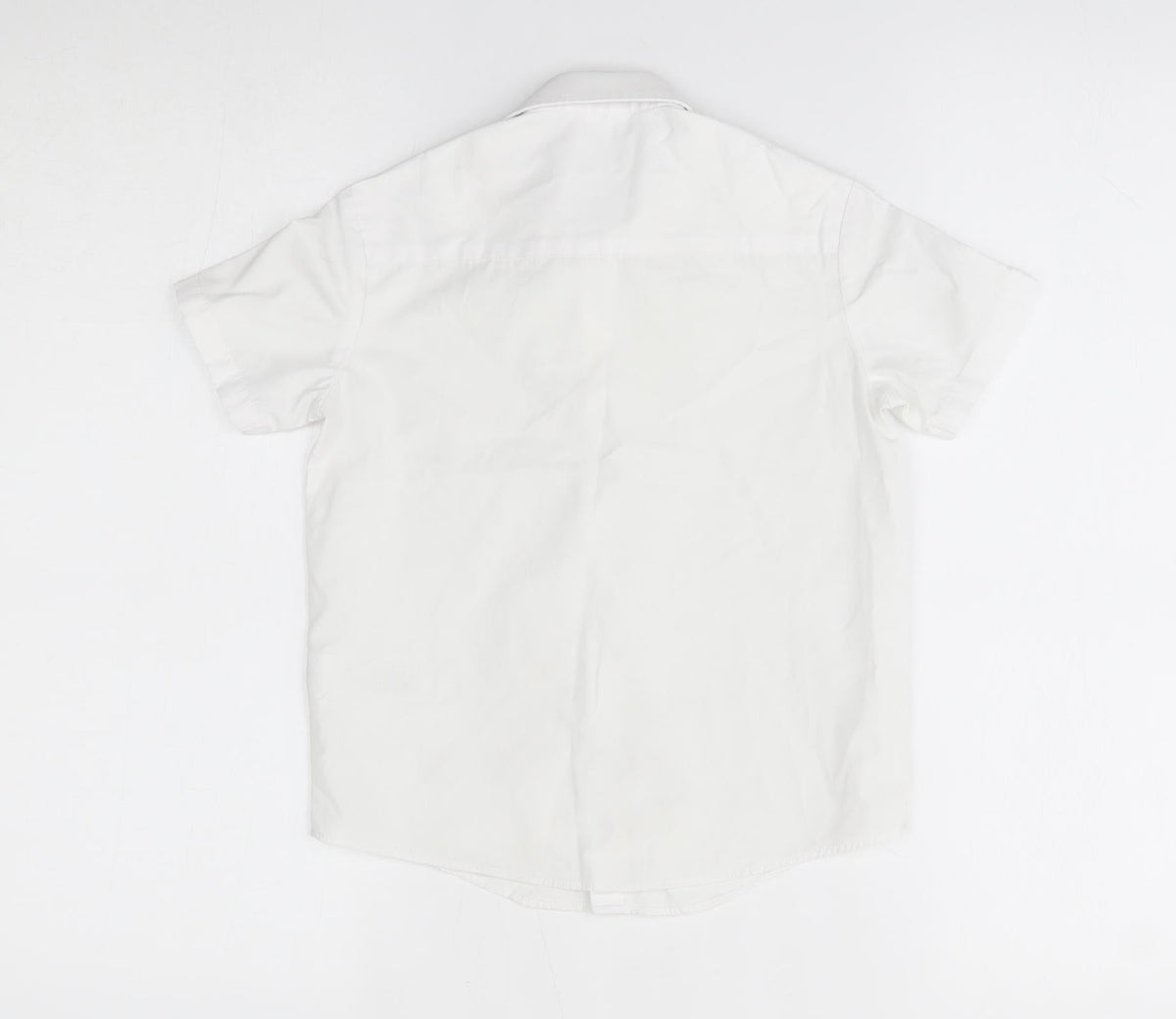 Back view of George boys’ white basic button-up, size 4-5, years