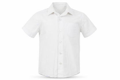 Front view of George boys’ white basic button-up, size 3-4, years