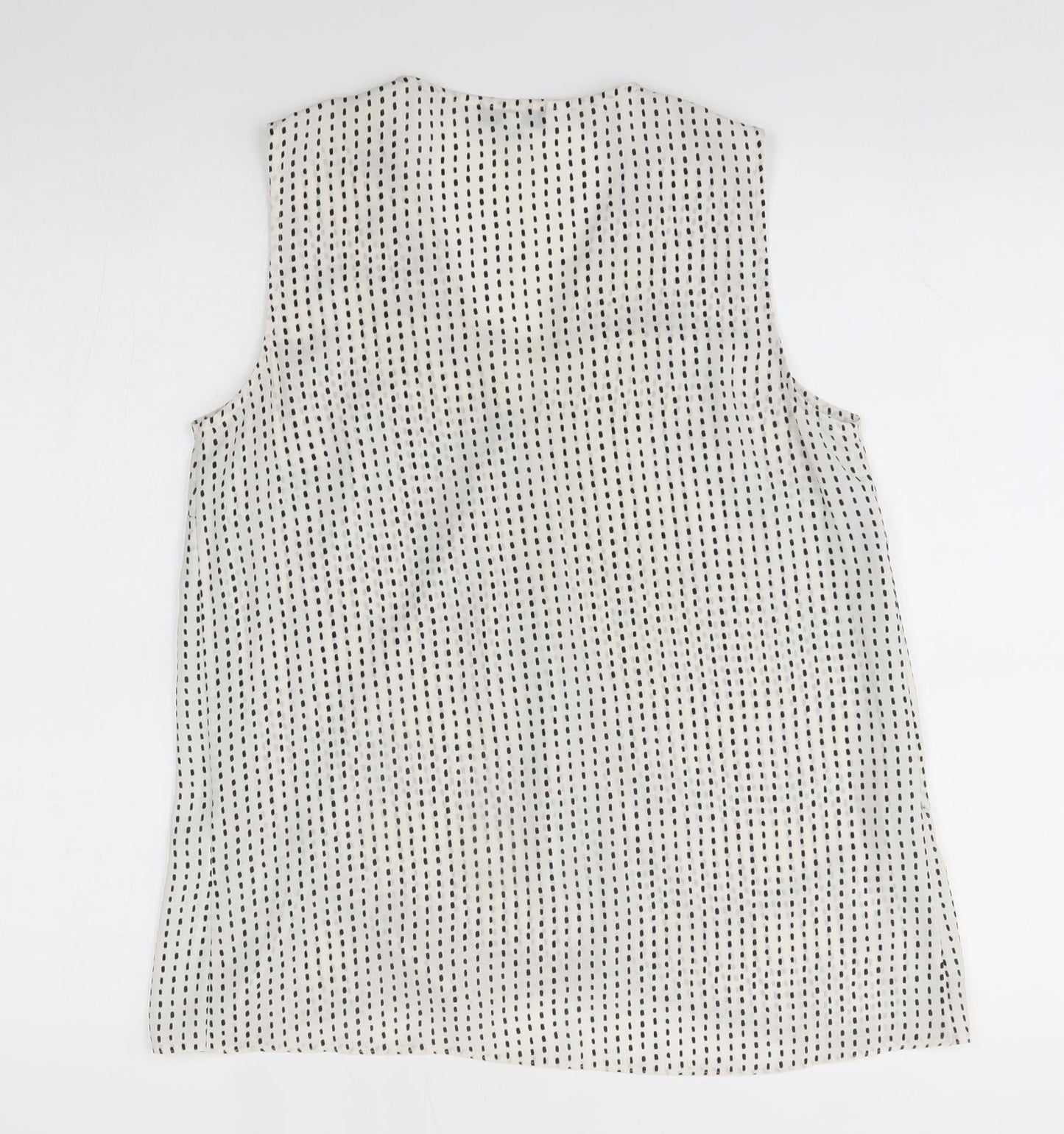 Womens UK Size 10 Debenhams White Basic Blouse