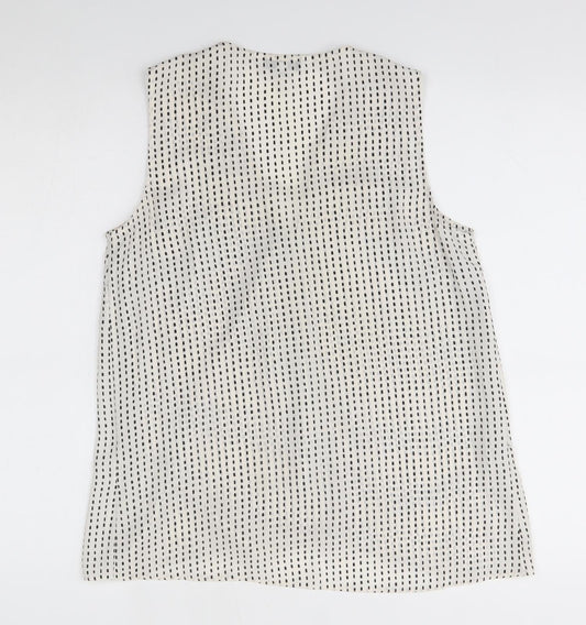 Womens UK Size 10 Debenhams White Basic Blouse