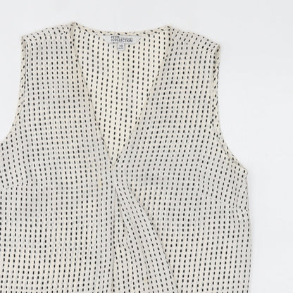 Womens UK Size 10 Debenhams White Basic Blouse