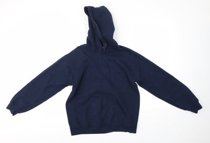 Mens UK Size S Gildan Blue Pullover Hoodie