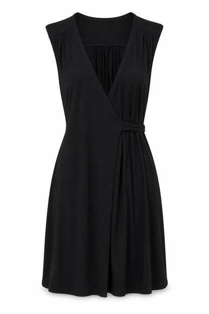 Front view of Dorothy Perkins women’s black a-line, size UK 10