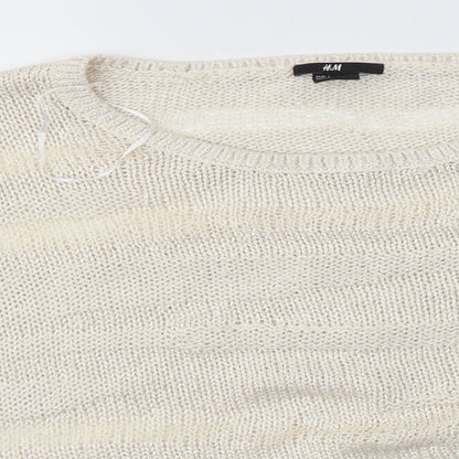 Womens UK Size L H&M Ivory Pullover Jumper