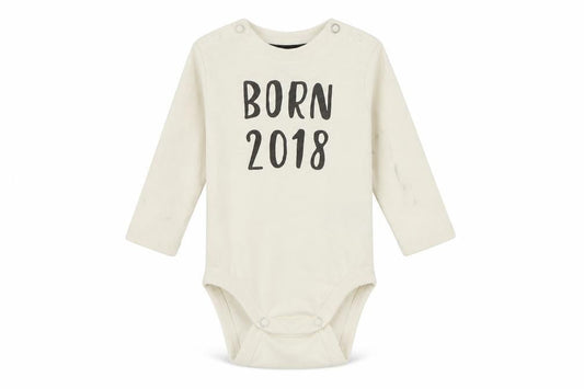 Front view of H&M Baby Ivory Babygrow One-Piece, size 3-6, Months - 2-4 Months