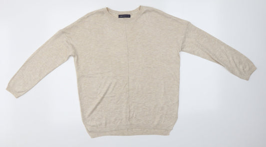 Womens UK Size M M&S Beige Pullover Jumper