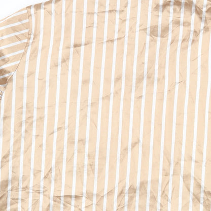 PRETTYLITTLETHING Womens Gold Striped  Top Pyjama Top Size 12
