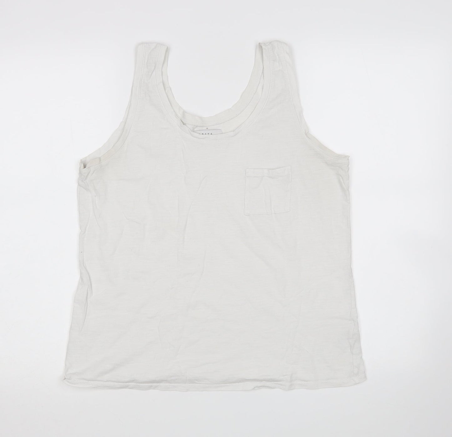Papaya Womens White   Basic Tank Size 14