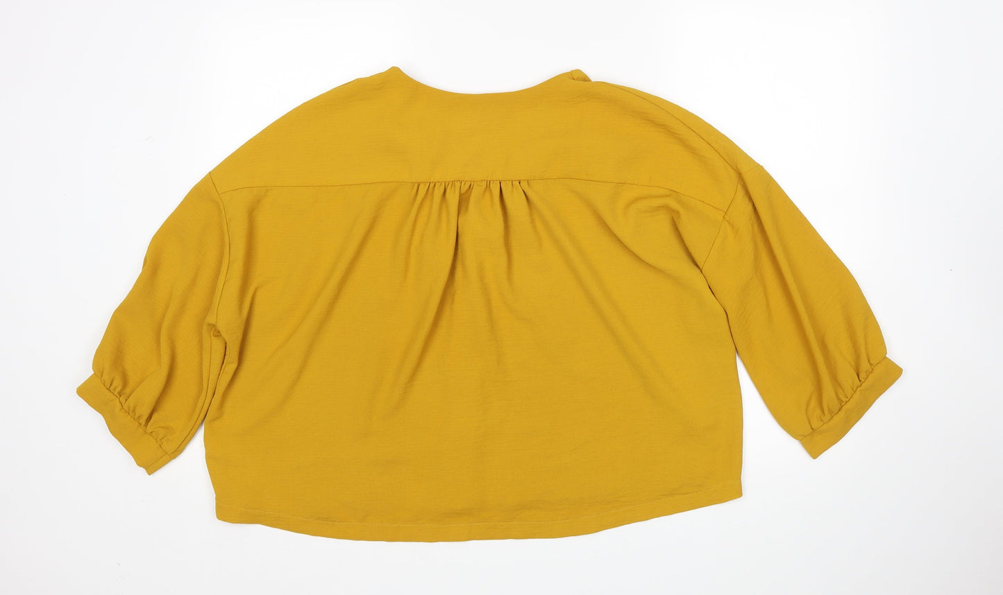Primark Womens Yellow   Basic Button-Up Size 16