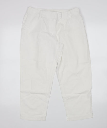 Bona parte Womens White   Cropped Trousers Size 12 L23 in