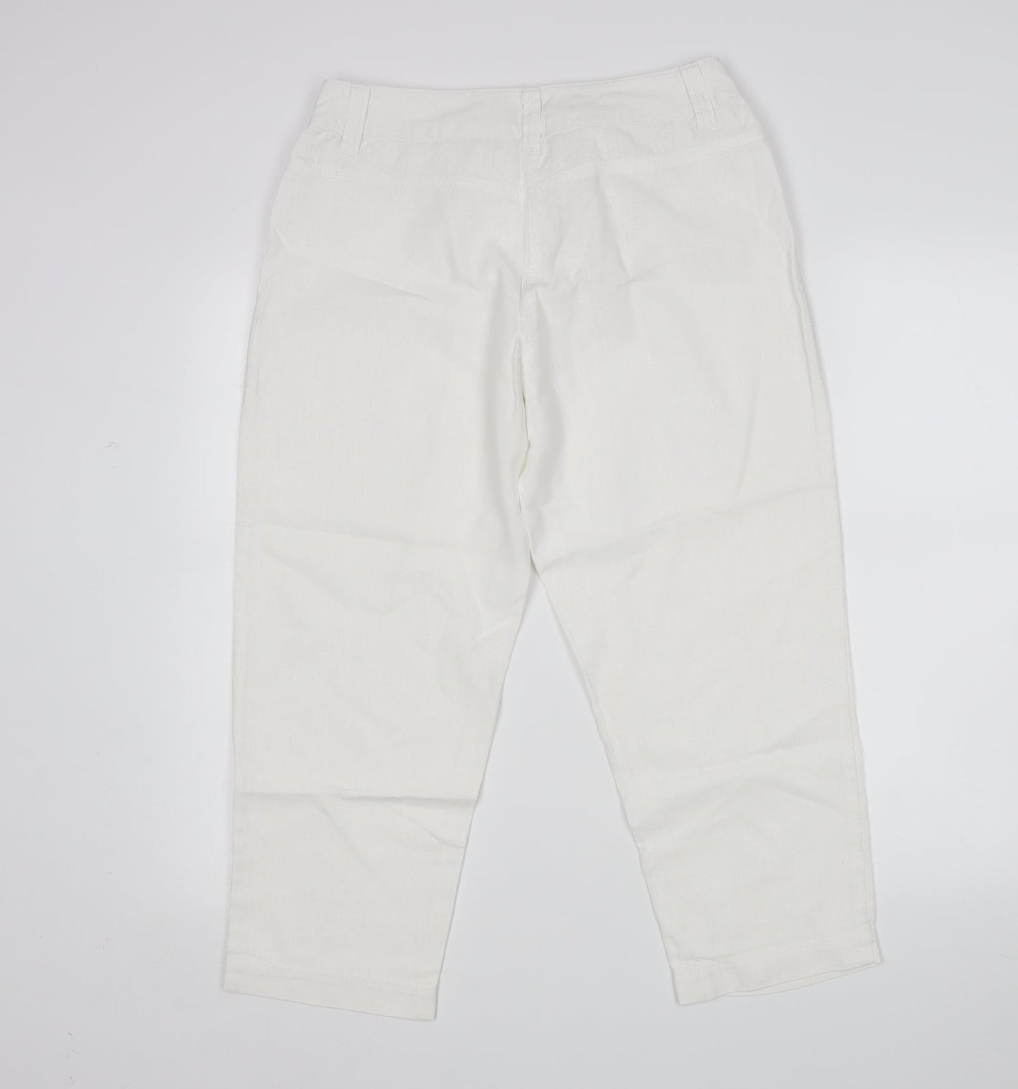 Bona parte Womens White   Cropped Trousers Size 12 L23 in