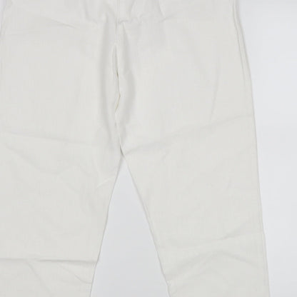 Bona parte Womens White   Cropped Trousers Size 12 L23 in