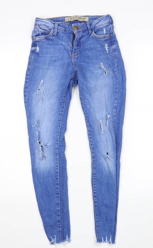 Denim CO Womens Blue   Skinny Jeans Size 4 L27 in