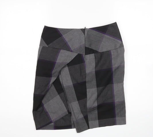 et vous Womens Multicoloured Check  Mini Skirt Size 8