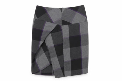 et vous Womens Multicoloured Check  Mini Skirt Size 8
