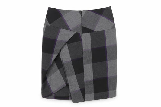 et vous Womens Multicoloured Check  Mini Skirt Size 8
