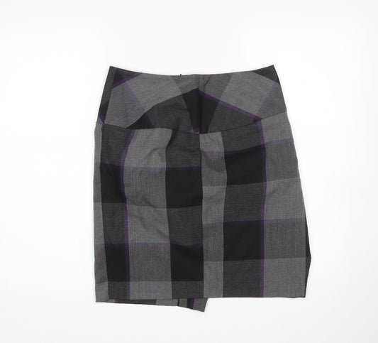 et vous Womens Multicoloured Check  Mini Skirt Size 8