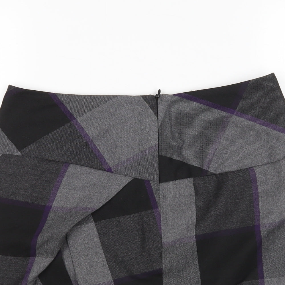 et vous Womens Multicoloured Check  Mini Skirt Size 8