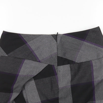 et vous Womens Multicoloured Check  Mini Skirt Size 8