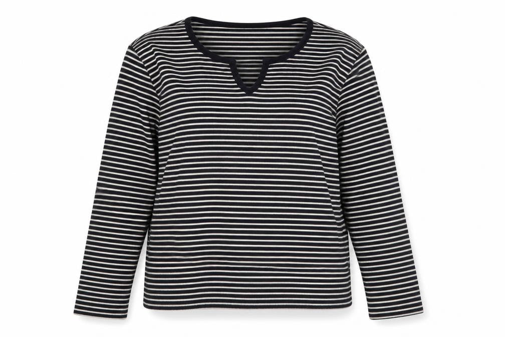 Front view of JOIE DE VIURE women’s multicoloured striped jumper, size UK 16