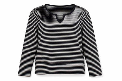 Front view of JOIE DE VIURE women’s multicoloured striped jumper, size UK 16