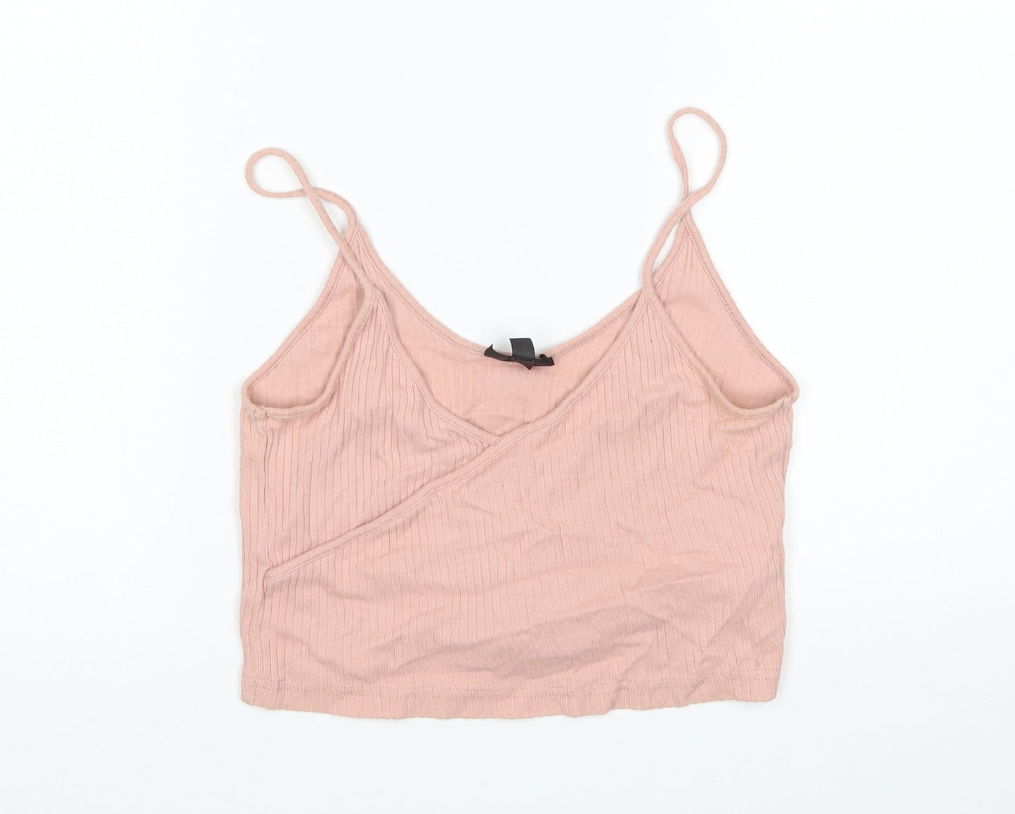 Womens UK Size 8 Topshop Pink Cropped Tank
