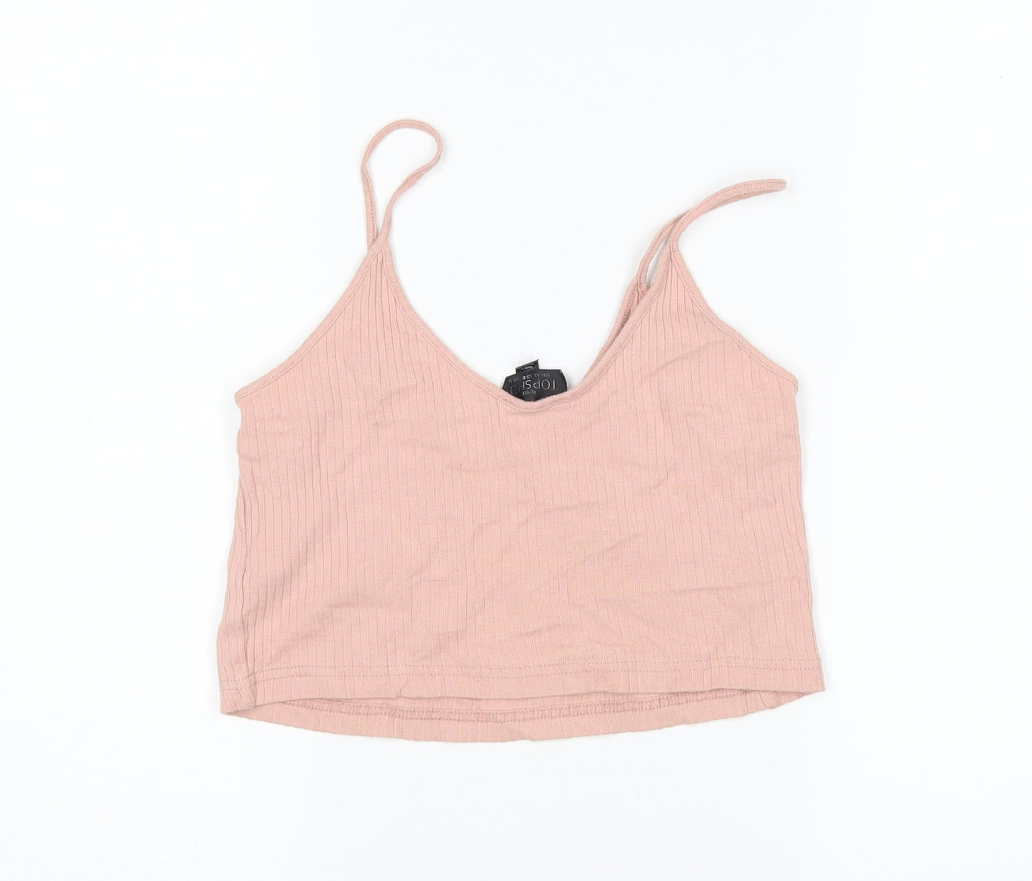 Womens UK Size 8 Topshop Pink Cropped Tank