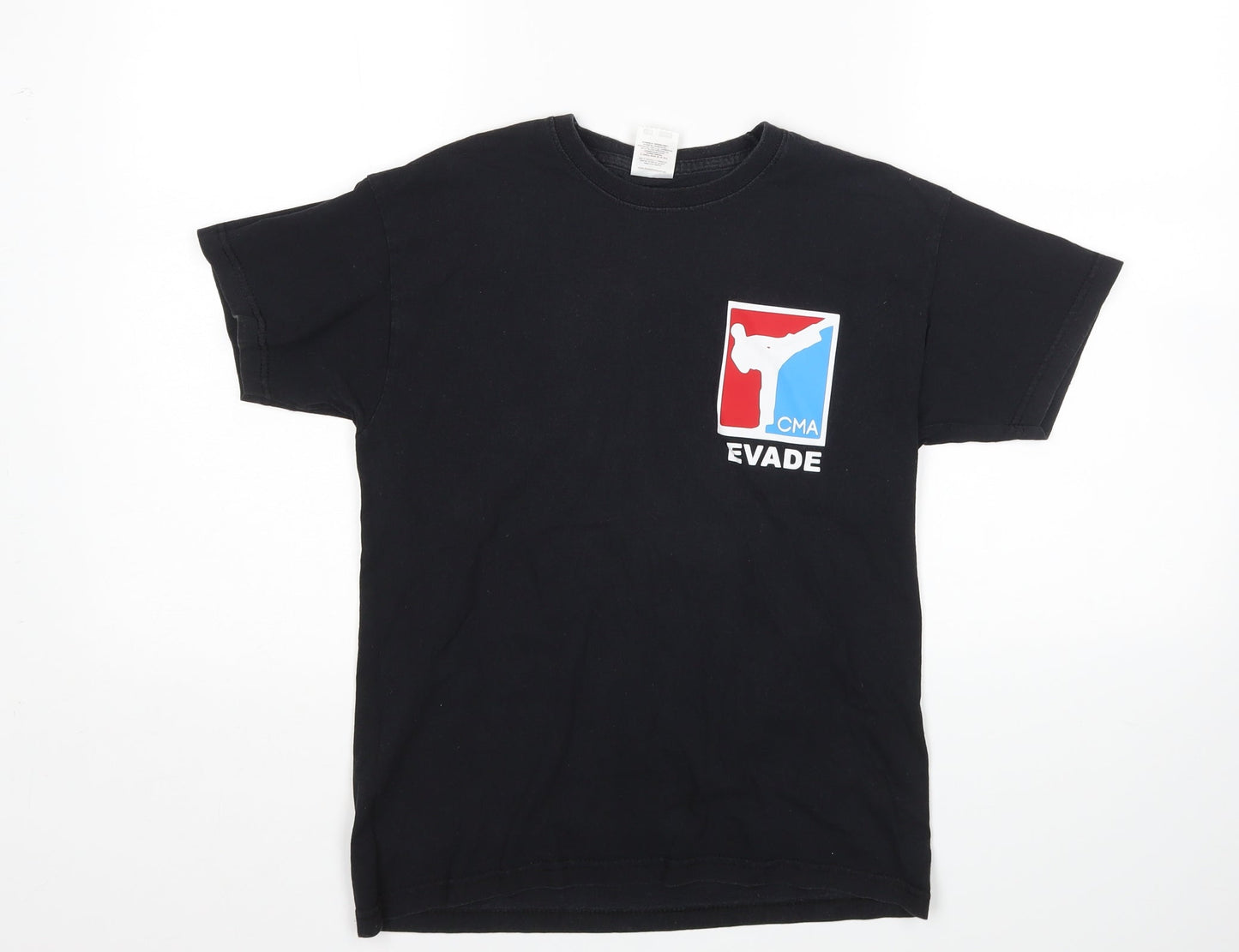Fruit of the Loom Boys Black   Basic T-Shirt Size 9-10 Years  - Evade Martial Arts