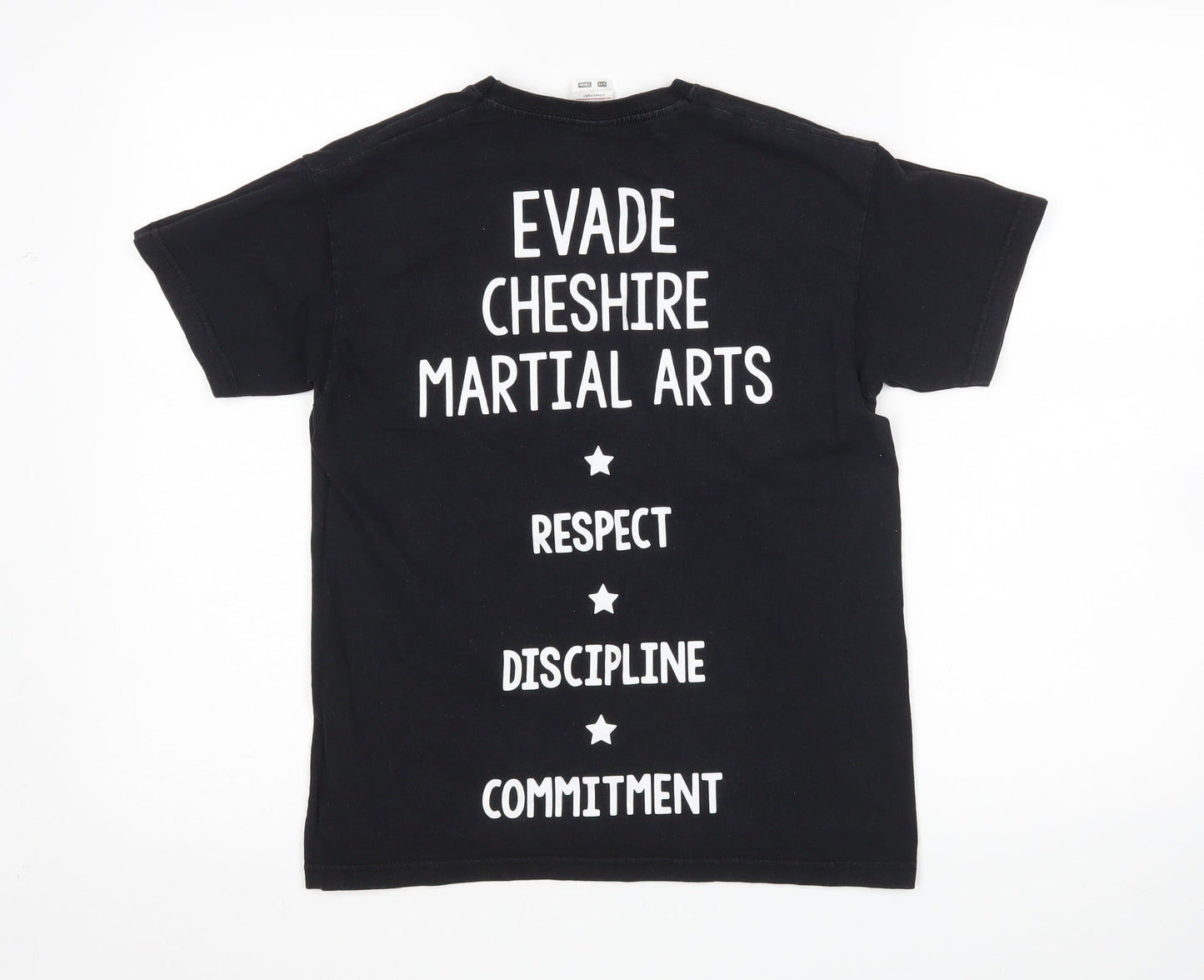 Fruit of the Loom Boys Black   Basic T-Shirt Size 9-10 Years  - Evade Martial Arts