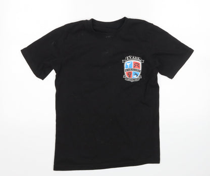 Preworn Boys Black   Basic T-Shirt Size 10 Years  - Evade Martial Arts