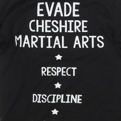 Preworn Boys Black   Basic T-Shirt Size 10 Years  - Evade Martial Arts
