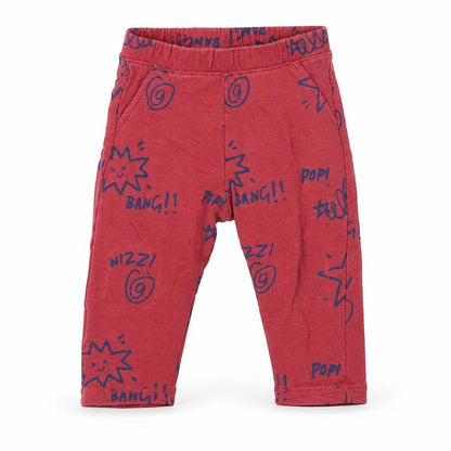 Front view of Marks & Spencer Baby Purple sweatpants, size 9-12, Months