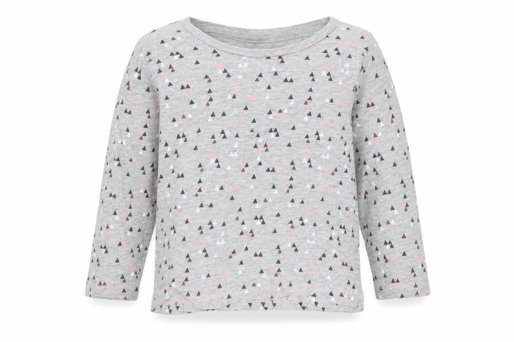 Front view of Matalan girls’ multicoloured polka dot basic t-shirt, size 12-18, months