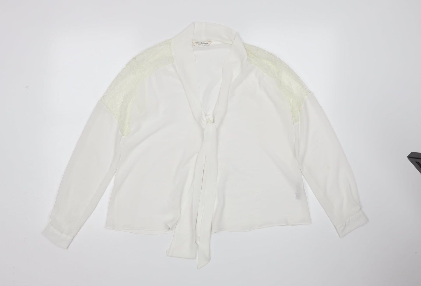 Womens UK Size 6 Miss Selfridge White Basic Button-Up