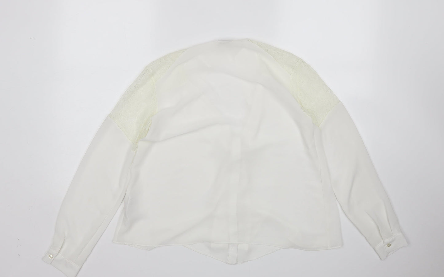 Womens UK Size 6 Miss Selfridge White Basic Button-Up