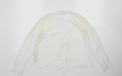 Womens UK Size 6 Miss Selfridge White Basic Button-Up