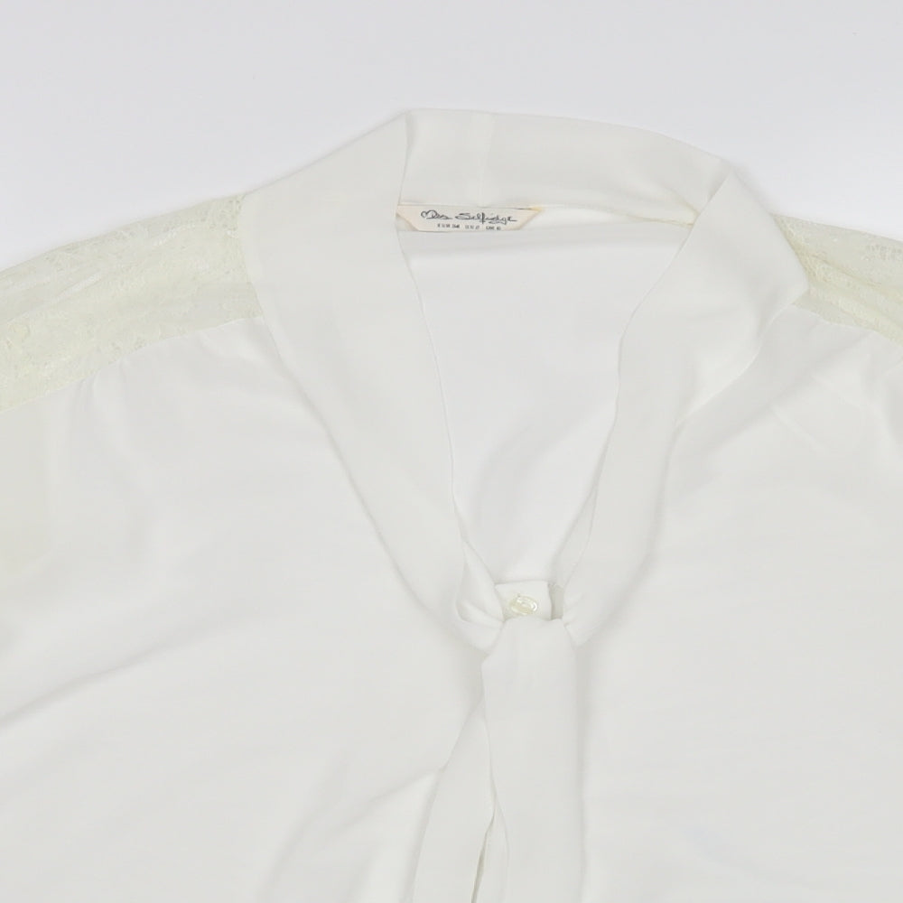 Womens UK Size 6 Miss Selfridge White Basic Button-Up